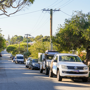 Residential parking in the South Fremantle area